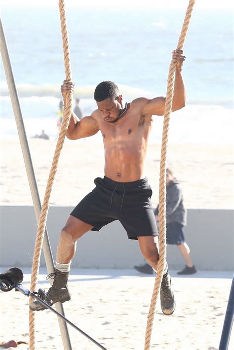 Jonathan Majors Shows Off Ripped Bod While Filming Creed 3 With