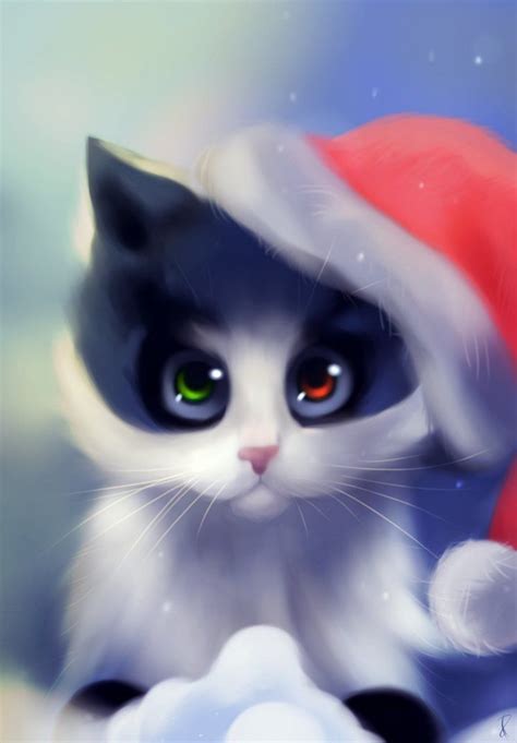 Holiday By Zambary Cute Animal Drawings Cat Art Cute