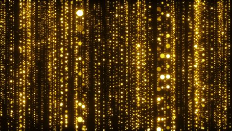 Gold Particles Glitter Glamour Rain Stock Footage Video 17414089