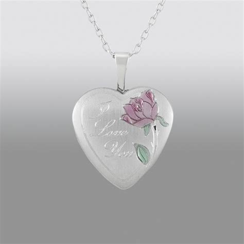 Heart Shaped I Love You Locket In Sterling Silver