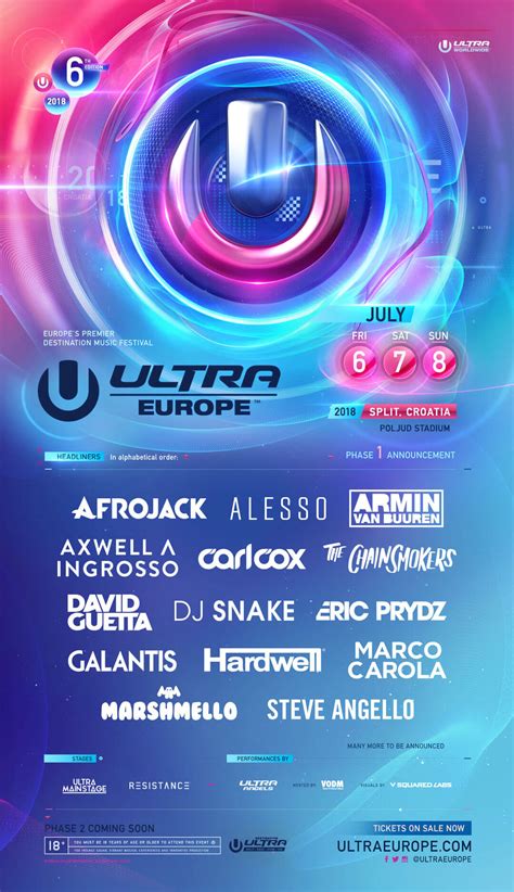 This festival is know for two things: Ultra Europe - dates in the lineup are circled (first time from all lineup posters). Is that ...