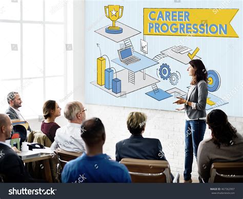 Career Progression Promotion Achievement Success Concept Stock Photo