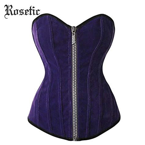 buy zzebra purple rosetic bustier corsets women lace up gothic corset vintage sexy tops retro