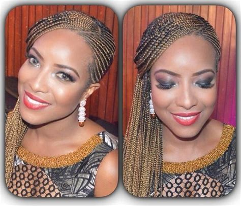 Braids (also referred to as plaits) are a complex hairstyle formed by interlacing three or more strands of hair. Ghana Braids | African hairstyles, Braid styles, Ghana ...