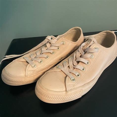 Converse Shoes Nude Leather Converse Womens 75 Poshmark