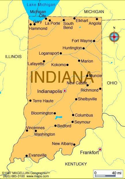 Indiana Map Infoplease