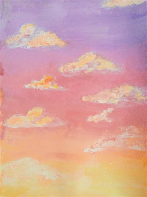 Pink Sky Sky Art Painting Sky Art Cloud Painting