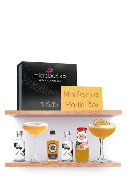 Mini Pornstar Martini Box Microbarbox Cocktail And Gin T Sets