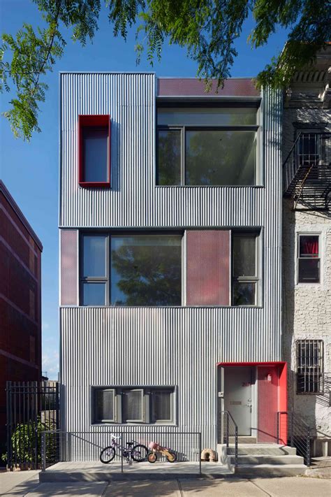 Unique Bold Facade Of The South Slope Townhouse In New York Home