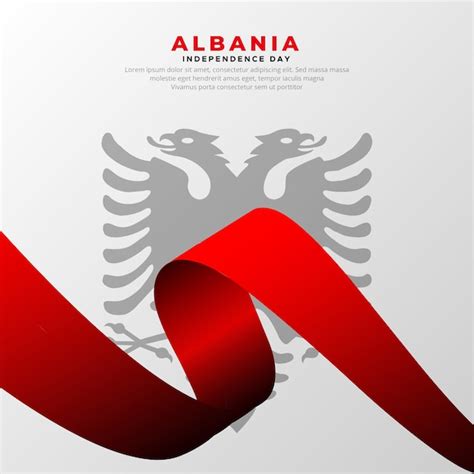 Premium Vector Amazing Albania Independence Day Design Background