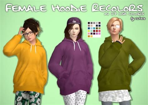 Female Hoodie Recolors At Tukete Sims 4 Updates