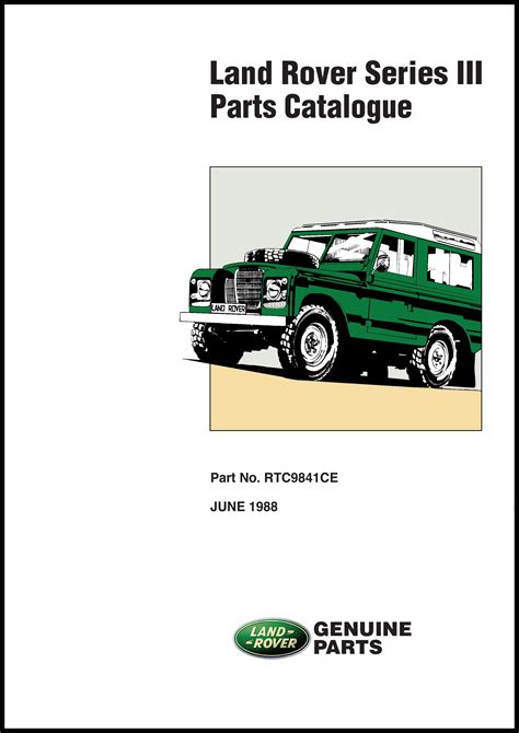 Land Rover Series 3 Parts Catalogue Brooklandsbooks