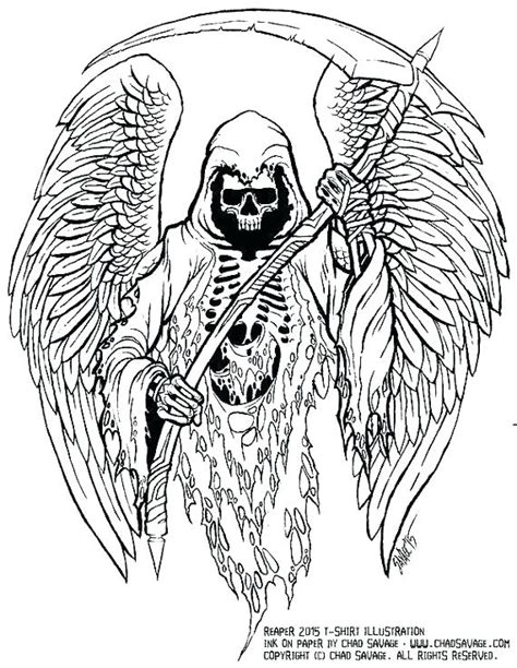 Anime Grim Reaper Coloring Pages Coloring Pages