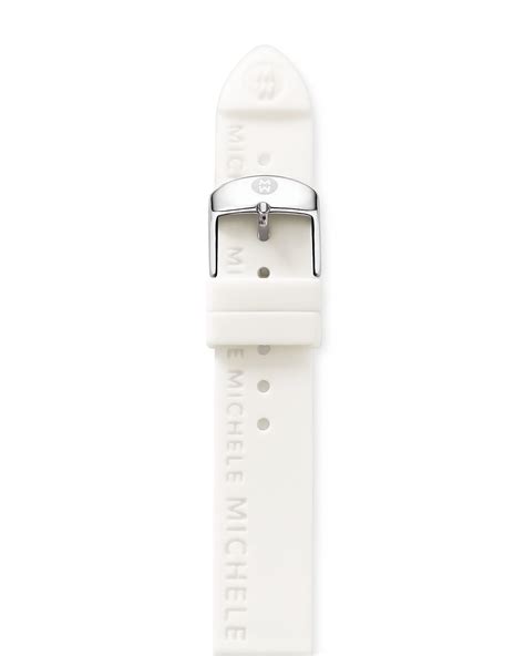 Michele White Silicone Watch Strap 18mm Bloomingdales