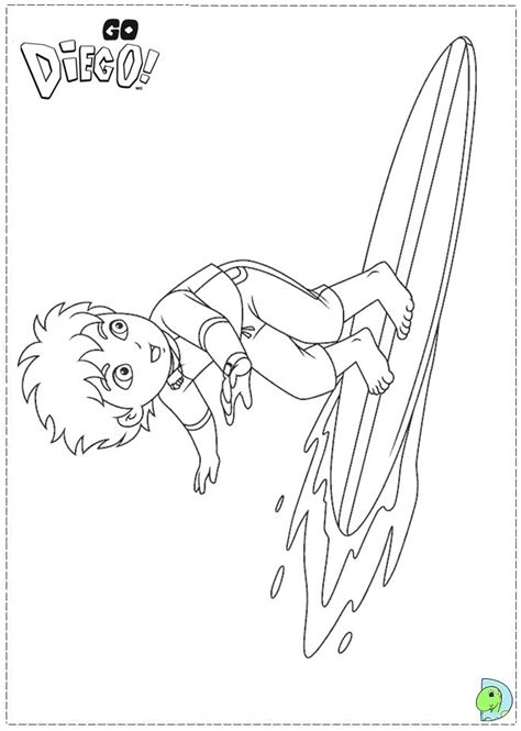 Go Diego coloring page- DinoKids.org