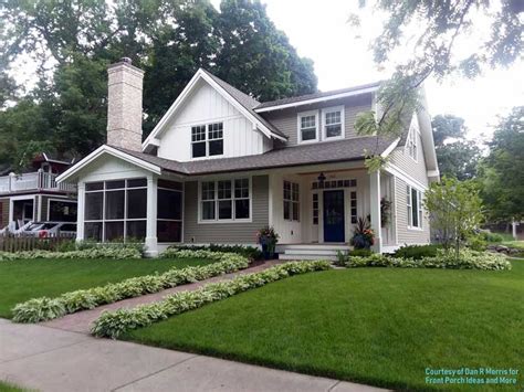 This covered front porch style boasts a number of basic elements that complement each other perfectly. Porch Landscaping Ideas for Your Front Yard and More