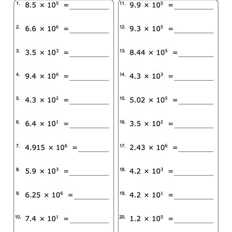 Worksheet Powers Of 10 And Whole Numbers