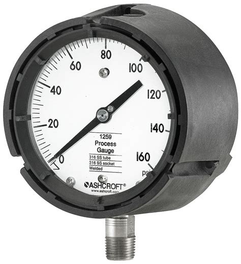 Ashcroft 4 12 Process Pressure Gauge 0 To 160 Psi 5rya6