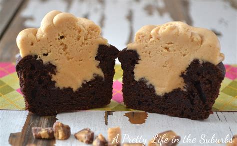 Peanut Butter Cream Filled Chocolate Cupcakes A Pretty Life In The