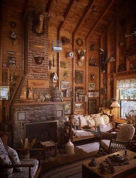 Inside Cabin Rustic Cabin Decor Rustic Cabin Cabin Decor