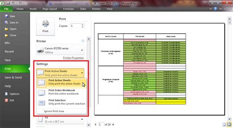 Cara Ngeprint Lembar Kerja Di Microsoft Excel Tutorial Microsoft