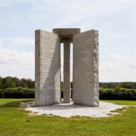 In 1980, a nineteen feet three inches tall, granite monument resembling stonehenge was erected in georgia. Georgia Guidestones: The Doomsday Monument | Amusing Planet