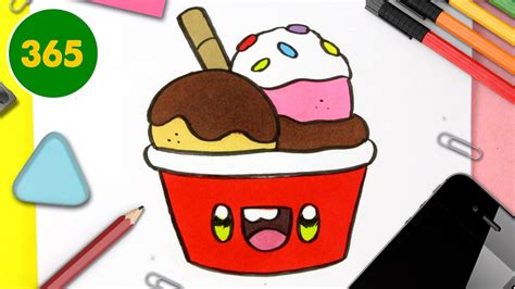 come disegnare gelato kawaii come disegnare cibo easy drawings dibujos faciles dessins