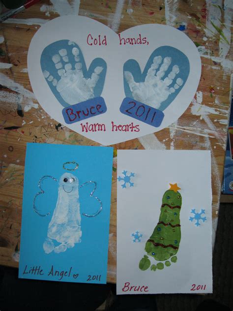 Christmas Handfoot Print Crafts Winter Crafts For Kids Christmas