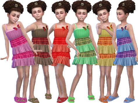 Download Butterfly layered dress (Base game) - The Sims 4 Catalog