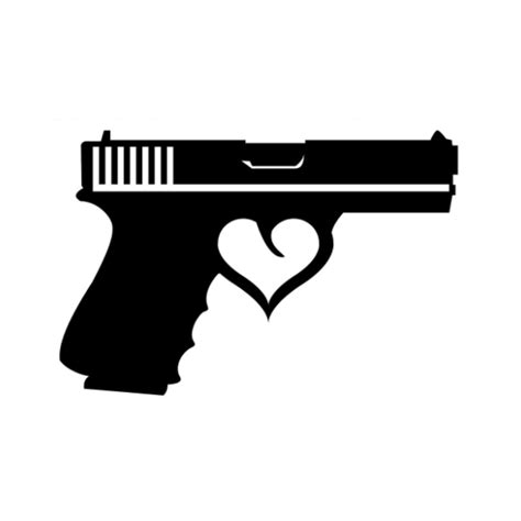 Gun Heart Vinyl Decal Sticker Cute Handgun Pro Gun Nra 144 Ebay
