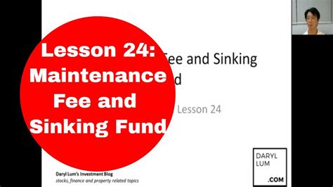 Sinking funds allow you to save up for planned expenses and they are a great tool to help you reach your goals. Lesson 24: Maintenance Fee and Sinking Fund - YouTube