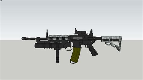 M4a1 Grenade Launcher W Red Dot Rate This Model 3d Warehouse