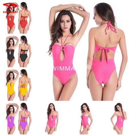 Xl Red Purple Black Yellow Pink Summer Swimwear Swimsuit Monokini Plus