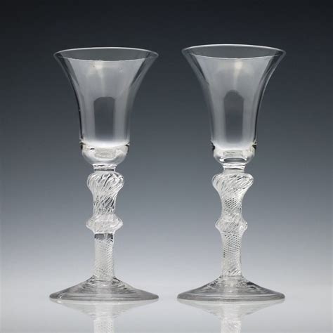 Antique Drinking Glasses Identification Of English Air Twist Stems Exhibit Antiques Lalique