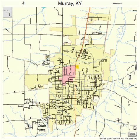 Murray Kentucky Street Map 2154642
