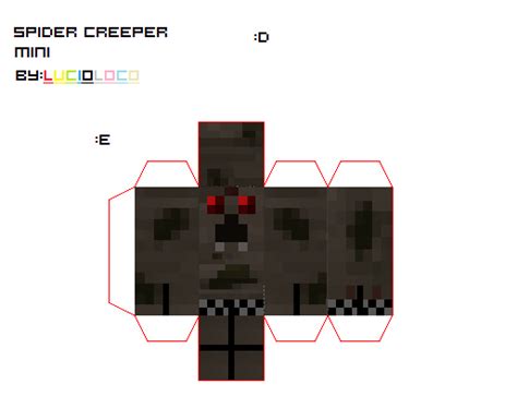 Papercraft Mini Spider Creeper Elemental Creepers In Creepers