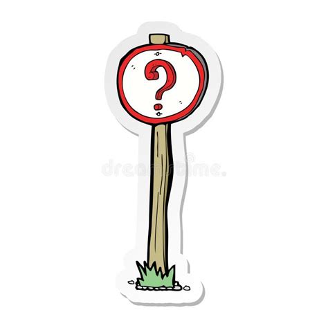 sticker of a cartoon question mark sign stock vector illustration of hand doodle 150383376