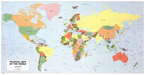 Mapa Político A Gran Escala Del Mundo 1982 Mundo Mapas Del Mundo