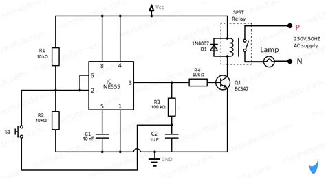 On Off Latching Switch Circuit Diagram Using Ic 4017555