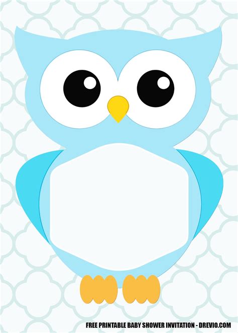 Free Printable Owl Baby Shower Invitation

