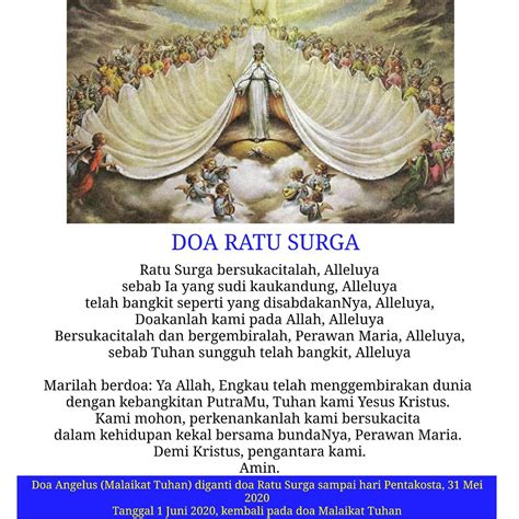 Doa Angelus Pada Masa Prapaskah - Dakwah Islami