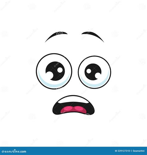 Emoji With Shocked Facial Expression Isolated Icon Stock Vector