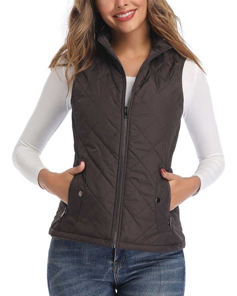 Auliné Collection Womens Quilted Zip Up Lightweight Padding Vest Hot