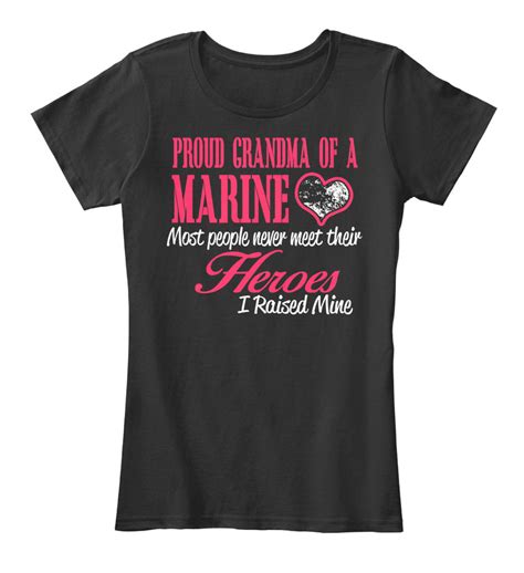 Cool Proud Grandma Of A Marine Womens Premium Tee Womens Premium Tee