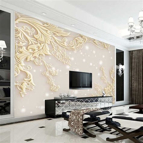 Beibehang Custom Wallpaper 3d Mural European Style Living Room Relief