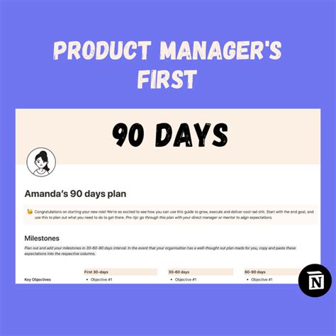 Notion Template 90 Day Plan For Product Managers X 1