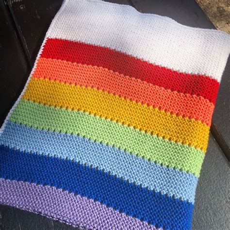 Rainbow Baby Blanket Easy Baby Knitting Patterns Baby Knitting
