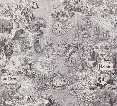 Scanned From An Old Book Of Fantasy Maps A Map Of The World Of The