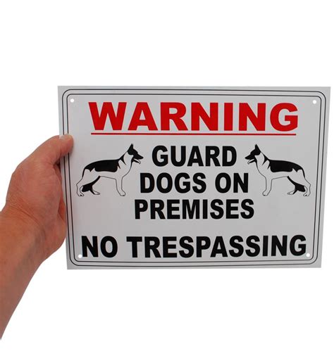 Guard Dog On Premises Sign A4 External Home Security