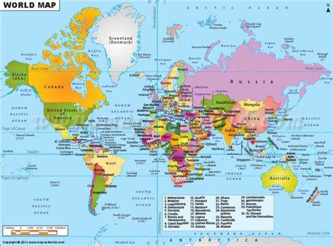 World Political Map 2000px Island